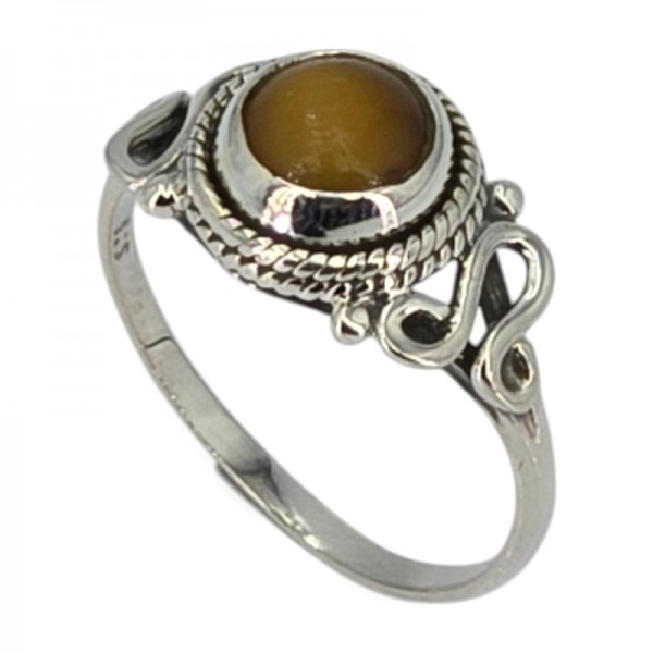 ΑΝΤΙΚΕ ΔΑΧΤΥΛΙΔΙ ΑΣΗΜΙ925 ΜΕ ΜΑΤΙ ΤΙΓΡΗΣ ΠΕΤΡΑ