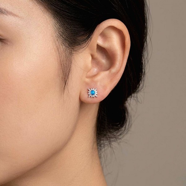 ΚΑΡΦΩΤΑ ΣΚΟΥΛΑΡΙΚΙΑ ΑΣΗΜΙ925 ΜΕ ΠΕΡΛΑ  1 CM