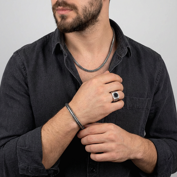 ΧΕΙΡΟΠΟΙΗΤΟ ΔΑΧΤΥΛΙΔΙ ΑΠΟ ΑΣΗΜΙ925 ΚΑΙ ΠΡΑΣΙΝΟ ΚΕΧΡΙΜΠΑΡΙ