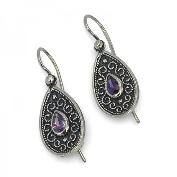 ΑΝΤΙΚΕ ΣΚΟΥΛΑΡΙΚΙΑ ΑΣΗΜΙ925 ΜΕ ΖΙΡΚΟΝ ΠΕΤΡΑ