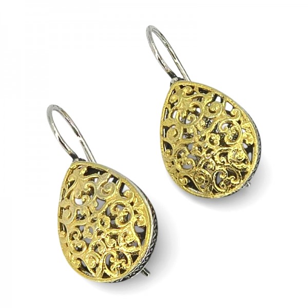 ΒΥΖΑΝΤΙΝΑ ΣΚΟΥΛΑΡΙΚΙΑ ΑΣΗΜΙ925 ΜΕ ΕΠΙΧΡΥΣΩΣΗ Κ18