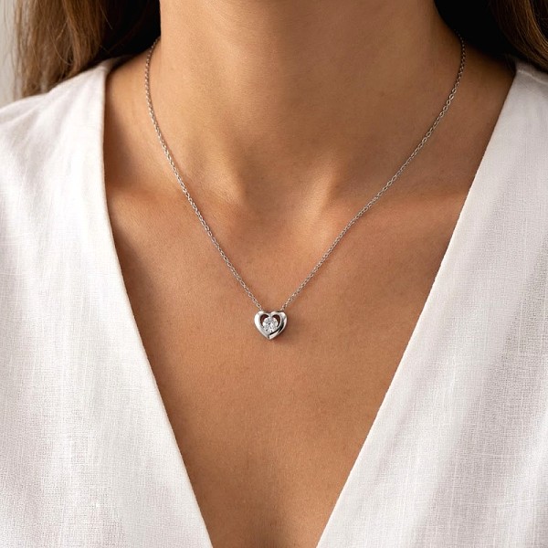 ΜΕΝΤΑΓΙΟΝ ΚΑΡΔΙΑ ΑΣΗΜΙ925 ΜΕ ΕΠΙΠΛΑΤΙΝΩΣΗ