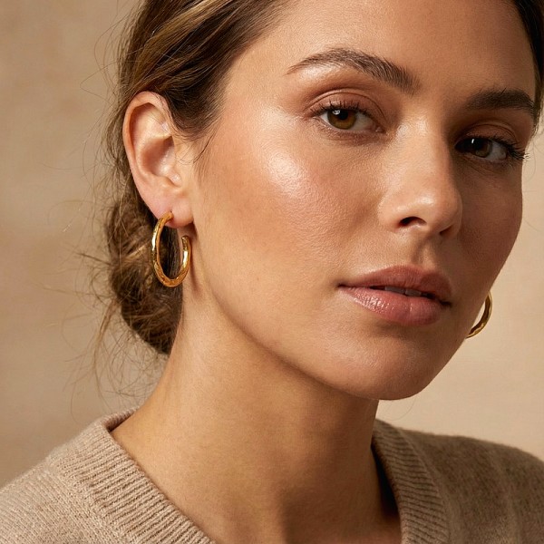 ΣΤΡΙΦΤΟΙ ΚΡΙΚΟΙ ΣΚΟΥΛΑΡΙΚΙΑ ΑΠΟ ΑΣΗΜΙ925 Κ ΕΠΙΧΡΥΣΩΣΗ Κ18  3 CM