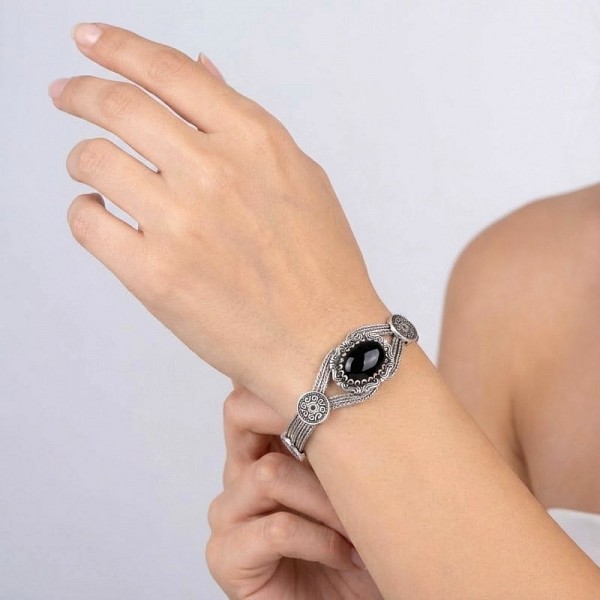 ΒΥΖΑΝΤΙΝΟΣ ΧΕΙΡΟΠΟΙΗΤΟΣ ΣΤΑΥΡΟΣ ΑΣΗΜΙ925 ΜΕ ΟΠΑΛ ΠΕΤΡΕΣ ΚΑΙ ΜΑΡΓΑΡΙΤΑΡΙ