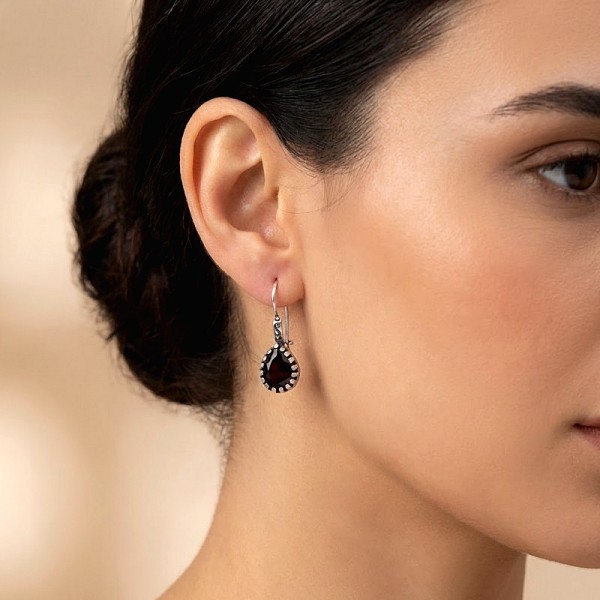 ΑΝΤΙΚΕ ΣΚΟΥΛΑΡΙΚΙΑ ΑΣΗΜΙ925 ΜΕ ΚΟΡΝΕΟΛΗ ΠΕΤΡΑ