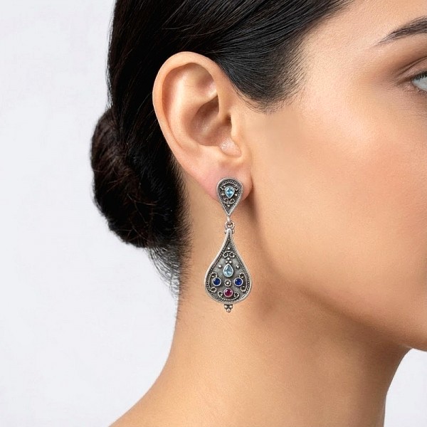 ΧΕΙΡΟΠΟΙΗΤΑ ΚΡΕΜΑΣΤΑ ΣΚΟΥΛΑΡΙΚΙΑ ΑΠΟ ΑΣΗΜΙ925 ΜΕ ΓΡΑΝΑΔΑ ΚΑΙ ΖΙΡΚΟΝ ΠΕΤΡΕΣ