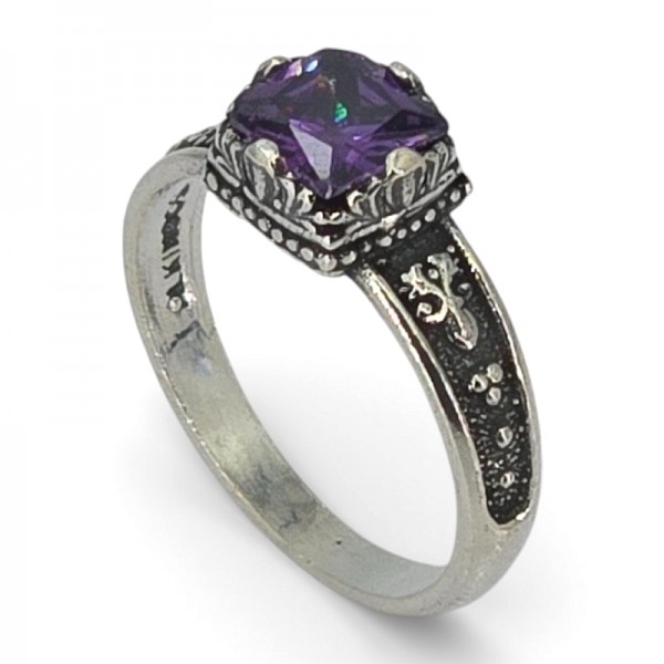 ΑΝΤΙΚΕ ΜΟΝΟΠΕΤΡΟ ΔΑΧΤΥΛΙΔΙ ΑΣΗΜΙ925 ΜΕ ΖΙΡΚΟΝ ΠΕΤΡΑ