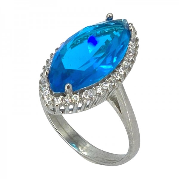 ΔΑΧΤΥΛΙΔΙ ΡΟΖΕΤΑ ΑΣΗΜΙ925 ΜΕ ΖΙΡΚΟΝ ΠΕΤΡΑ