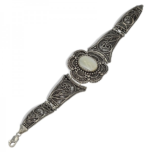 ΑΝΤΙΚΕ ΦΙΛΙΓΚΡΑΝ ΒΡΑΧΙΟΛΙ ΑΠΟ ΑΣΗΜΙ925 ΚΑΙ ΦΙΛΝΤΙΣΙ ΠΕΤΡΑ