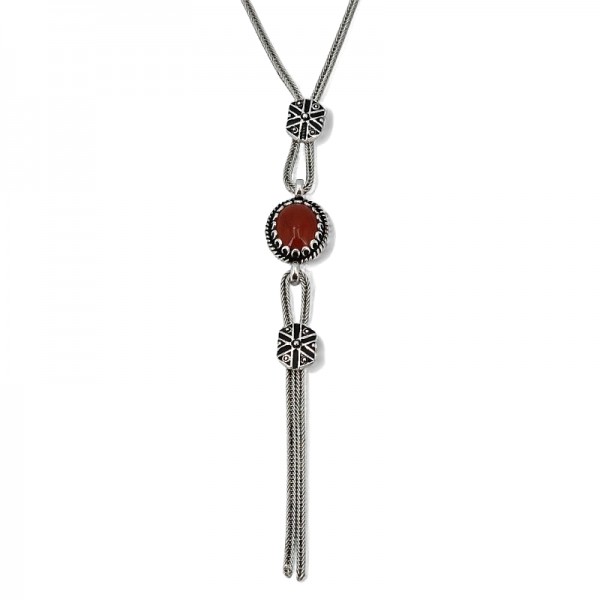 ΚΟΛΙΕ ΑΛΥΣΙΔΩΤΟ ΑΣΗΜΙ925 ΜΕ ΚΟΡΝΕΟΛΗ ΠΕΤΡΑ