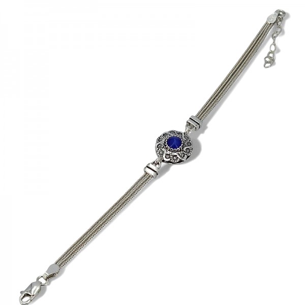 ΑΛΥΣΙΔΩΤΟ ΒΡΑΧΙΟΛΙ ΑΣΗΜΙ925 ΚΑΙ ΛΑΠΙΣ ΠΕΤΡΑ