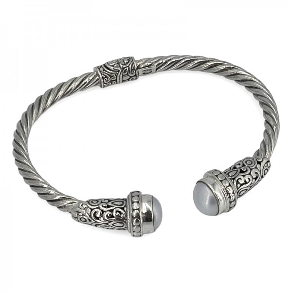 ΧΕΙΡΟΠΟΙΗΤΟ ΣΚΑΛΙΣΤΟ ΒΡΑΧΙΟΛΙ ΧΕΙΡΟΠΕΔΑ ΑΠΟ ΑΣΗΜΙ925 ΚΑΙ ΜΑΡΓΑΡΙΤΑΡΙ