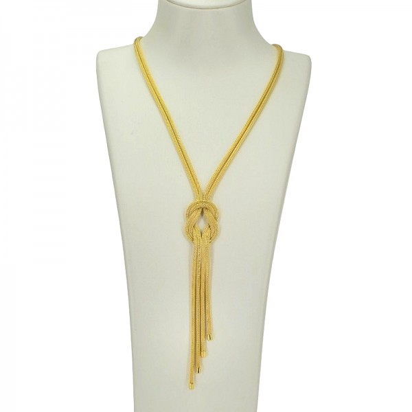 ΑΛΥΣΙΔΩΤΟ ΚΟΛΙΕ ΑΣΗΜΙ925 ΜΕ ΕΠΙΧΡΥΣΩΣΗ Κ18