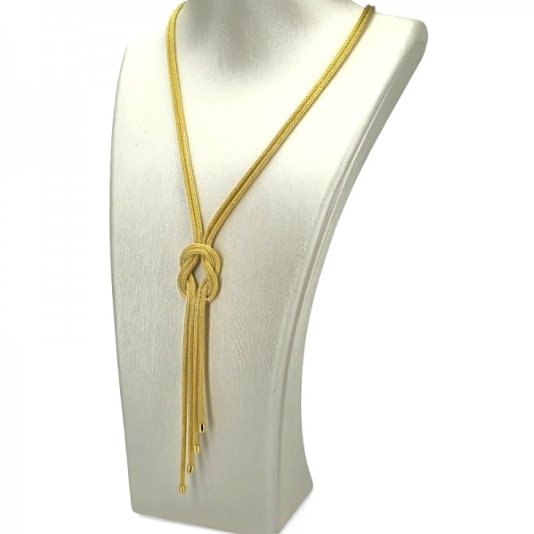 ΑΛΥΣΙΔΩΤΟ ΚΟΛΙΕ ΑΣΗΜΙ925 ΜΕ ΕΠΙΧΡΥΣΩΣΗ Κ18