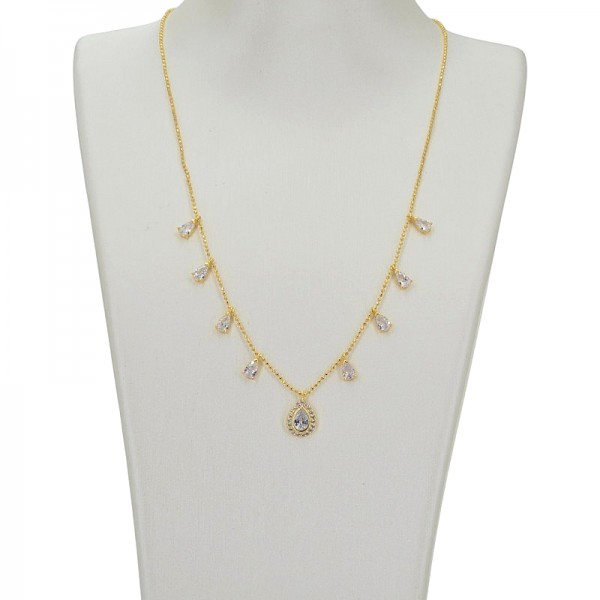 ΚΟΛΙΕ ΑΠΟ ΑΣΗΜΙ925 ΜΕ ΕΠΙΧΡΥΣΩΣΗ Κ18 ΚΑΙ ΖΙΡΚΟΝ ΠΕΤΡΕΣ