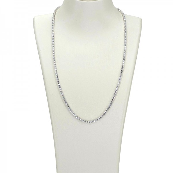 ΚΟΛΙΕ ΡΙΒΙΕΡΑ ΤΕΝΝΙΣ ΑΣΗΜΙ925 ΜΕ ΛΕΥΚΑ ΖΙΡΚΟΝ