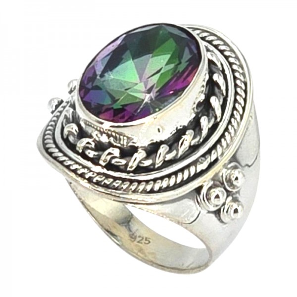 ΑΝΤΙΚΕ ΔΑΧΤΥΛΙΔΙ ΑΣΗΜΙ925 ΜΕ ΣΟΥΛΤΑΝΙΤΗ ΠΕΤΡΑ