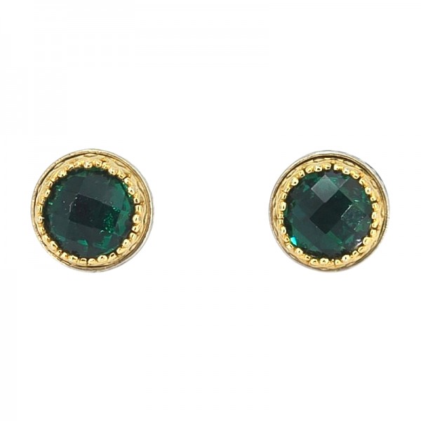 ΚΑΡΦΩΤΑ ΒΥΖΑΝΤΙΝΑ ΣΚΟΥΛΑΡΙΚΙΑ ΑΣΗΜΙ925 ΕΠΙΧΡΥΣΩΣΗ Κ18 K ZIΡΚΟΝ ΠΕΤΡΑ