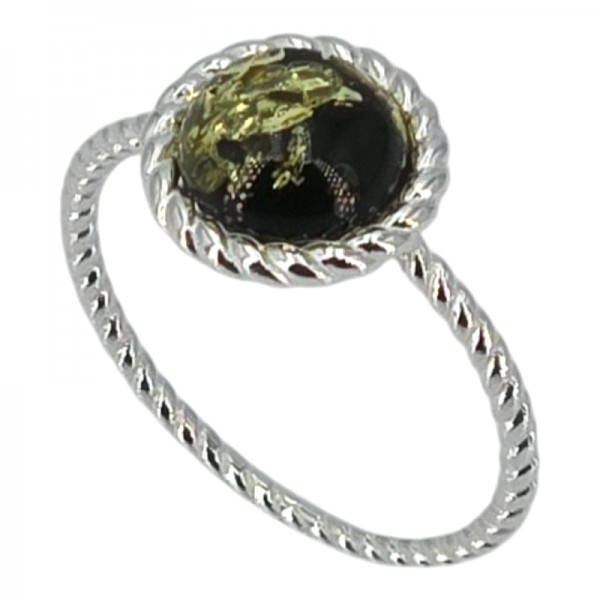 ΧΕΙΡΟΠΟΙΗΤΟ ΔΑΧΤΥΛΙΔΙ ΑΠΟ ΑΣΗΜΙ925 ΜΕ ΠΡΑΣΙΝΟ ΚΕΧΡΙΜΠΑΡΙ