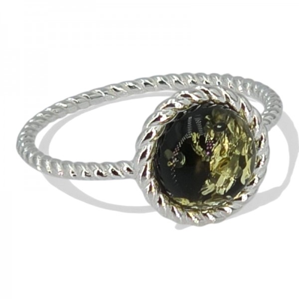 ΧΕΙΡΟΠΟΙΗΤΟ ΔΑΧΤΥΛΙΔΙ ΑΠΟ ΑΣΗΜΙ925 ΜΕ ΠΡΑΣΙΝΟ ΚΕΧΡΙΜΠΑΡΙ