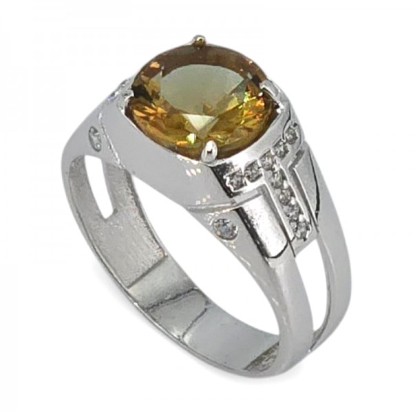 ΑΝΔΡΙΚΟ ΔΑΧΤΥΛΙΔΙ ΑΠΟ ΑΣΗΜΙ925 ΚΑΙ ΤΟΠΑΖ ΠΕΤΡΑ