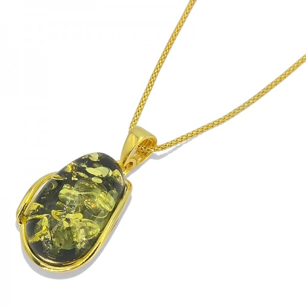 ΧΕΙΡΟΠΟΙΗΤΟ ΜΕΝΤΑΓΙΟΝ ΑΣΗΜΙ925 ΜΕ ΕΠΙΧΡΥΣΩΣΗ Κ18 ΚΑΙ ΠΡΑΣΙΝΟ ΚΕΧΡΙΜΠΑΡΙ