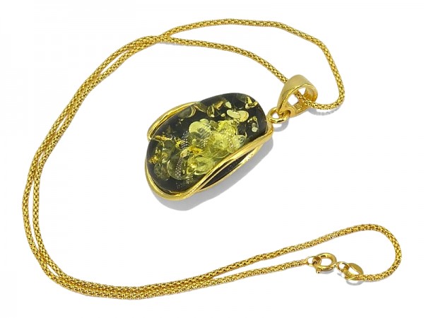 ΧΕΙΡΟΠΟΙΗΤΟ ΜΕΝΤΑΓΙΟΝ ΑΣΗΜΙ925 ΜΕ ΕΠΙΧΡΥΣΩΣΗ Κ18 ΚΑΙ ΠΡΑΣΙΝΟ ΚΕΧΡΙΜΠΑΡΙ