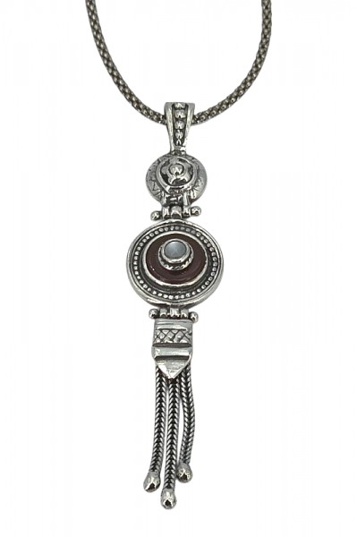 ΑΝΤΙΚΕ ΧΕΙΡΟΠΟΙΗΤΟ ΜΕΝΤΑΓΙΟΝ ΑΣΗΜΙ925 ΜΕ ΚΟΡΝΕΟΛΗ ΚΑΙ ΖΙΡΚΟΝ ΠΕΤΡΕΣ