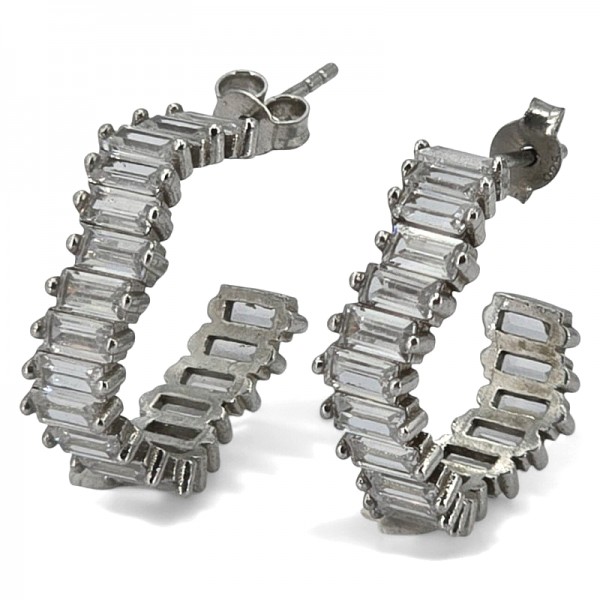 ΚΡΙΚΟΙ ΣΚΟΥΛΑΡΙΚΙΑ ΑΠΟ ΑΣΗΜΙ925 ΚΑΙ ΛΕΥΚΑ ΖΙΡΚΟΝ ΕΠΙΠΛΑΤΙΝΩΜΕΝΟ 2 CM