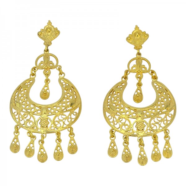 ΚΡΕΜΑΣΤΑ ΦΙΛΙΓΚΡΑΝ ΧΕΙΡΟΠΟΙΗΤΑ ΣΚΟΥΛΑΡΙΚΙΑ ΑΠΟ ΑΣΗΜΙ925 ΚΑΙ ΕΠΙΧΡΥΣΩΣΗ Κ18