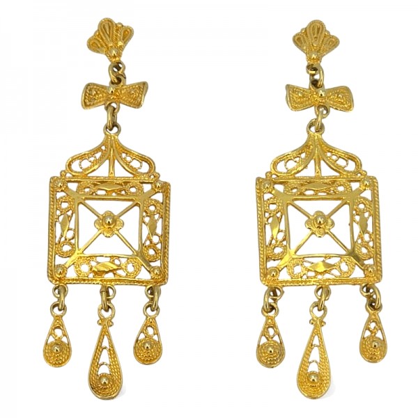 ΚΑΡΩΤΑ ΚΡΕΜΑΣΤΑ ΦΙΛΙΓΚΡΑΝ ΧΕΙΡΟΠΟΙΗΤΑ ΣΚΟΥΛΑΡΙΚΙΑ ΑΠΟ ΑΣΗΜΙ925 ΚΑΙ ΕΠΙΧΡΥΣΩΣΗ Κ18