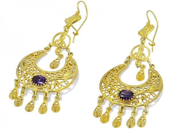 ΦΙΛΙΓΚΡΑΝ ΧΕΙΡΟΠΟΙΗΤΑ ΣΚΟΥΛΑΡΙΚΙΑ ΑΠΟ ΑΣΗΜΙ925 ΚΑΙ ΕΠΙΧΡΥΣΩΣΗ Κ18 ΚΑΙ ΖΙΡΚΟΝ ΠΕΤΡΑ