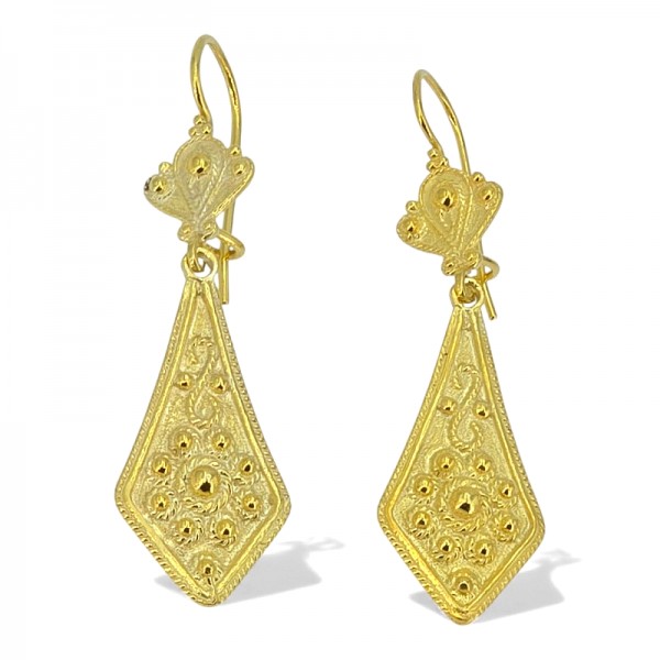 ΒΥΖΑΝΤΙΝΑ ΣΚΟΥΛΑΡΙΚΙΑ ΑΣΗΜΙ925 ΜΕ ΕΠΙΧΡΥΣΩΣΗ Κ18