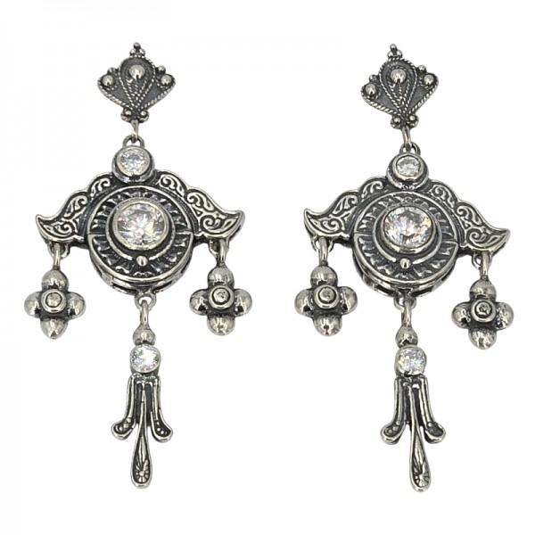 ΑΝΤΙΚΕ ΣΚΟΥΛΑΡΙΚΙΑ ΑΣΗΜΙ925 ΜΕ ΖΙΡΚΟΝ ΠΕΤΡΑ