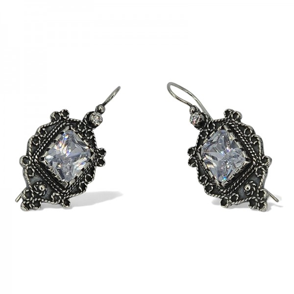 ΑΝΤΙΚΕ ΣΚΟΥΛΑΡΙΚΙΑ ΑΣΗΜΙ925 ΜΕ ΖΙΡΚΟΝ ΠΕΤΡΑ