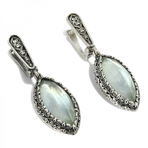 ΒΥΖΑΝΤΙΝΑ ΣΚΟΥΛΑΡΙΚΙΑ ΑΣΗΜΙ925 ΜΕ ΦΙΛΝΤΙΣΙ ΠΕΤΡΑ