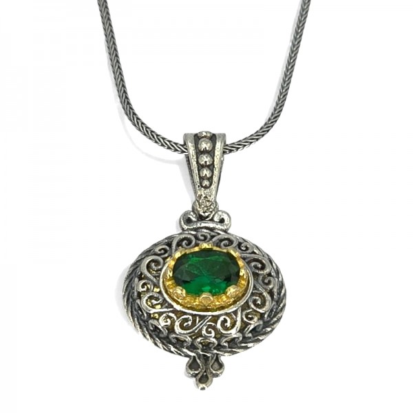 ΜΕΝΤΑΓΙΟΝ ΜΕ ΑΛΥΣΙΔΑ ΑΣΗΜΙ925 ΚΑΙ ZIΡΚΟΝ ΠΕΤΡΑ