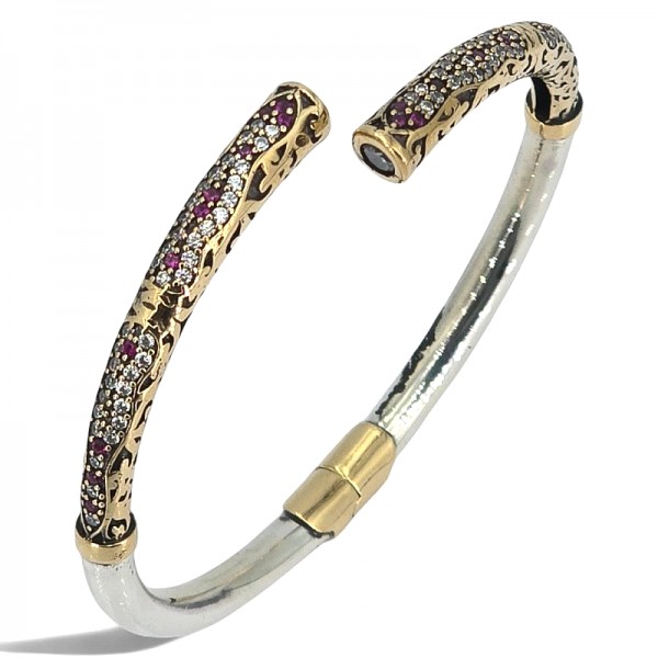 ΒΡΑΧΙΟΛΙ ΒΕΡΓΑ ΑΠΟ ΑΣΗΜΙ925 ΚΑΙ ΖΙΡΚΟΝ ΠΕΤΡΕΣ