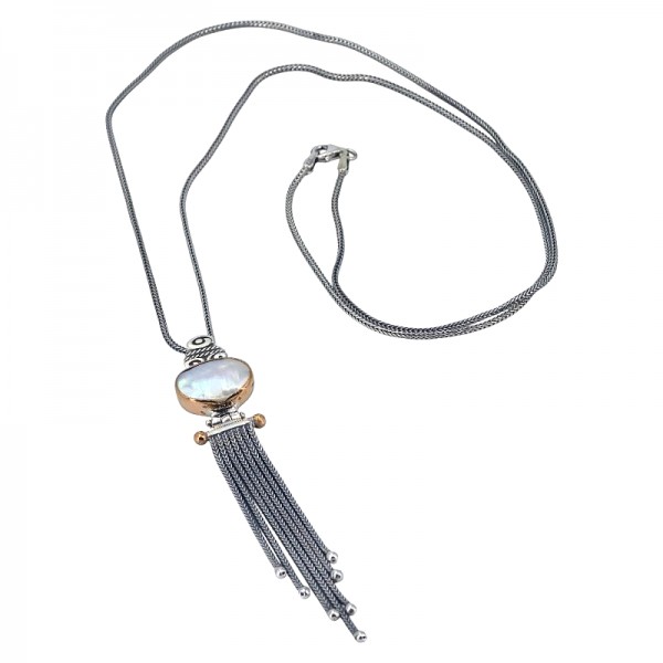 ΜΑΚΡΥ ΑΝΤΙΚΕ ΚΟΛΙΕ ΑΣΗΜΙ925 ΜΕ ΜΑΡΓΑΡΙΤΑΡΙ ΚΑΛΛΙΕΡΓΕΙΑΣ