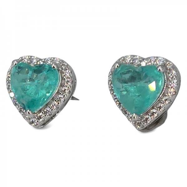 ΚΑΡΦΩΤΑ ΣΚΟΥΛΑΡΙΚΙΑ ΑΣΗΜΙ925 ΜΕ PARAIBA ΚΑΙ ΖΙΡΚΟΝ ΠΕΤΡΕΣ