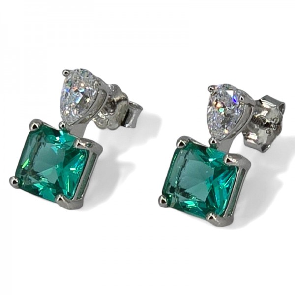 ΚΑΡΦΩΤΑ ΣΚΟΥΛΑΡΙΚΙΑ ΑΣΗΜΙ925 ΜΕ PARAIBA ΚΑΙ ΖΙΡΚΟΝ ΠΕΤΡΕΣ