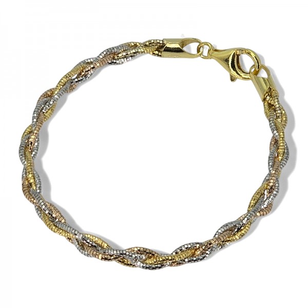 ΒΡΑΧΙΟΛΙ ΑΛΥΣΙΔΑ ΑΣΗΜΙ925 ΜΕ ΕΠΙΧΡΥΣΩΣΗ Κ18