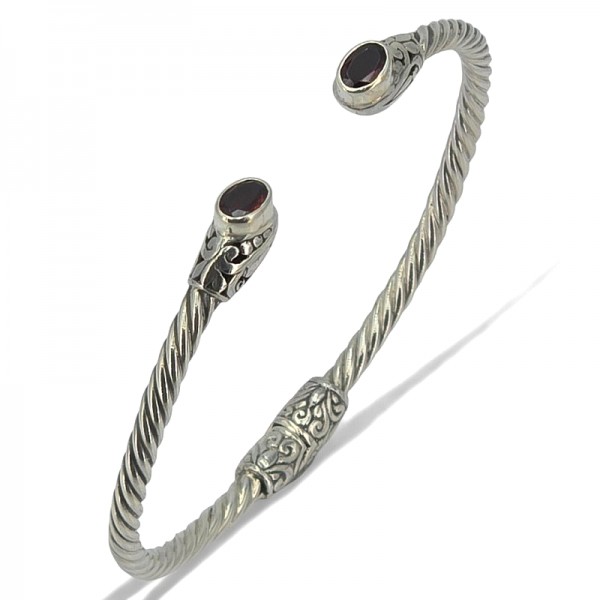 ΧΕΙΡΟΠΟΙΗΤΟ ΣΚΑΛΙΣΤΟ ΒΡΑΧΙΟΛΙ ΧΕΙΡΟΠΕΔΑ ΑΠΟ ΑΣΗΜΙ925 ΚΑΙ ΓΡΑΝΑΔΑ ΠΕΤΡΑ