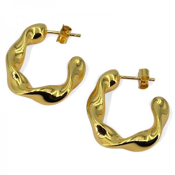 ΚΡΙΚΟΙ ΣΤΡΙΦΤΟΙ ΑΠΟ ΑΣΗΜΙ925 ΜΕ ΕΠΙΧΡΥΣΩΣΗ Κ18  2,5 CM