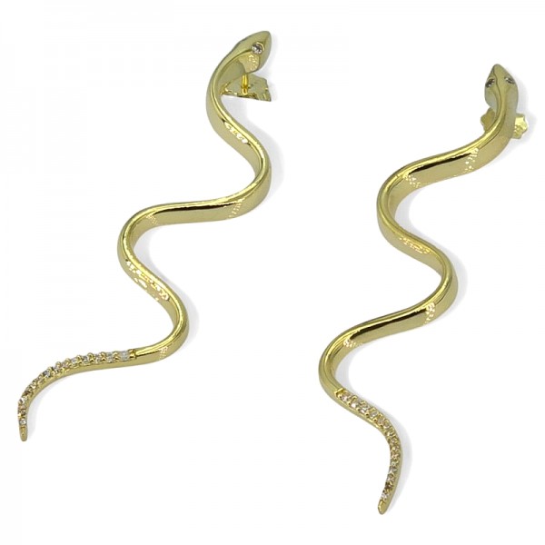 ΣΚΟΥΛΑΡΙΚΙΑ ΦΙΔΙ ΑΠΟ ΑΣΗΜΙ925 ΕΠΙΧΡΥΣΩΣΗ Κ18 ΚΑΙ ΖΙΡΚΟΝ ΠΕΤΡΕΣ