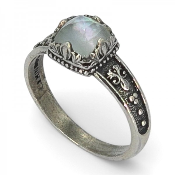 ΑΝΤΙΚΕ ΜΟΝΟΠΕΤΡΟ ΔΑΧΤΥΛΙΔΙ ΑΣΗΜΙ925 ΜΕ ΦΙΛΝΤΙΣΙ ΠΕΤΡΑ