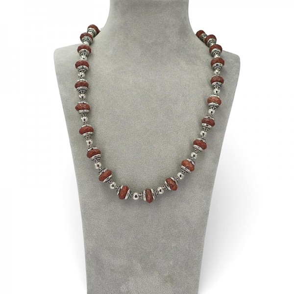 ΧΕΙΡΟΠΟΙΗΤΟ ΚΟΛΙΕ ΑΠΟ ΑΣΗΜΙ925 ΚΑΙ ΑΧΑΤΗ ΠΕΤΡΕΣ