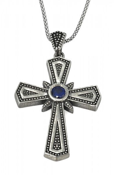 ΣΤΑΥΡΟΣ ΑΝΤΙΚΕ ΑΠΟ ΑΣΗΜΙ925 ΚΑΙ ΖΙΡΚΟΝ ΠΕΤΡΑ