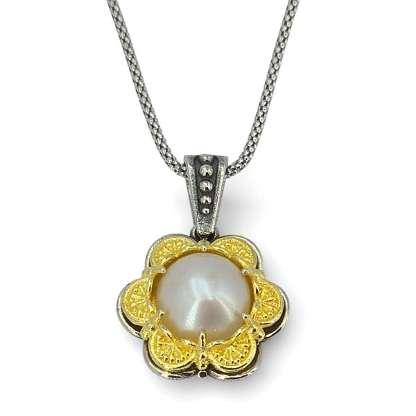 ΜΕΝΤΑΓΙΟΝ ΒΥΖΑΝΤΙΝΟ ΑΣΗΜΙ925 ΜΕ ΕΠΙΧΡΥΣΩΣΗ Κ18 ΚΑΙ ΜΑΡΓΑΡΙΤΑΡΙ