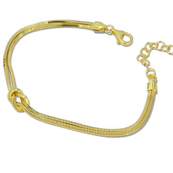 ΒΡΑΧΙΟΛΙ ΑΛΥΣΙΔΑ ΑΣΗΜΙ925 ΜΕ ΕΠΙΧΡΥΣΩΣΗ Κ18